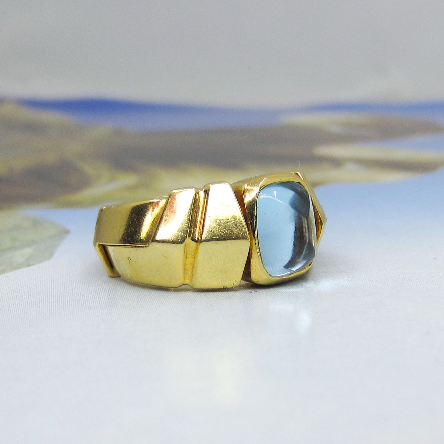 Estate Van Cleef & Arpels Aquamarine Ring 18k