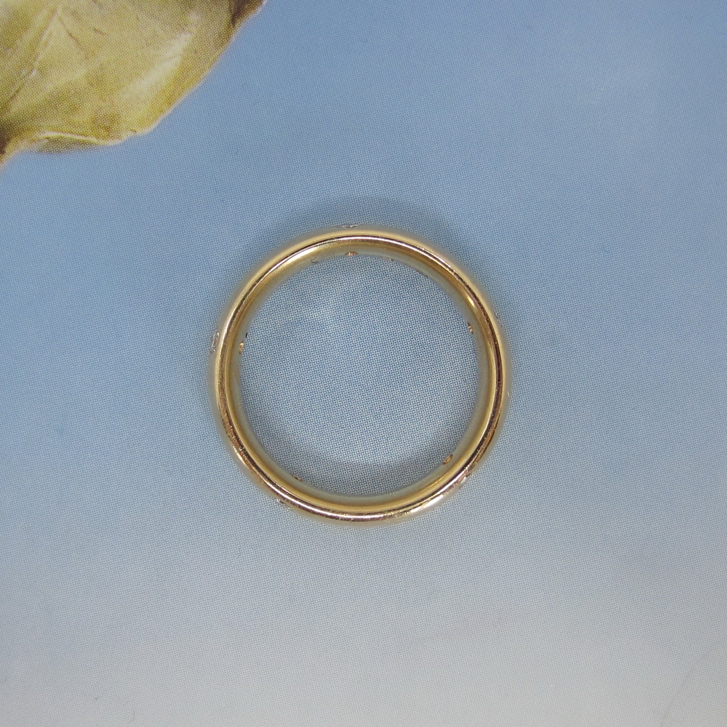 Vintage Diamond Polka Dot 5mm Eternity Band 14k Size 8