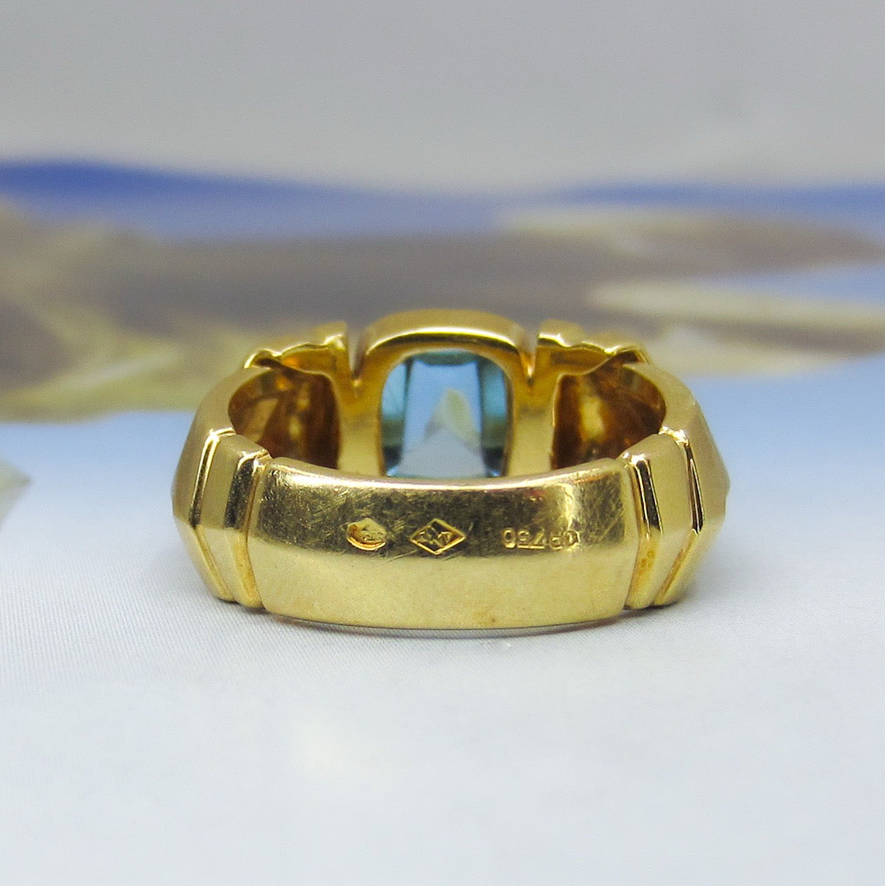Estate Van Cleef & Arpels Aquamarine Ring 18k