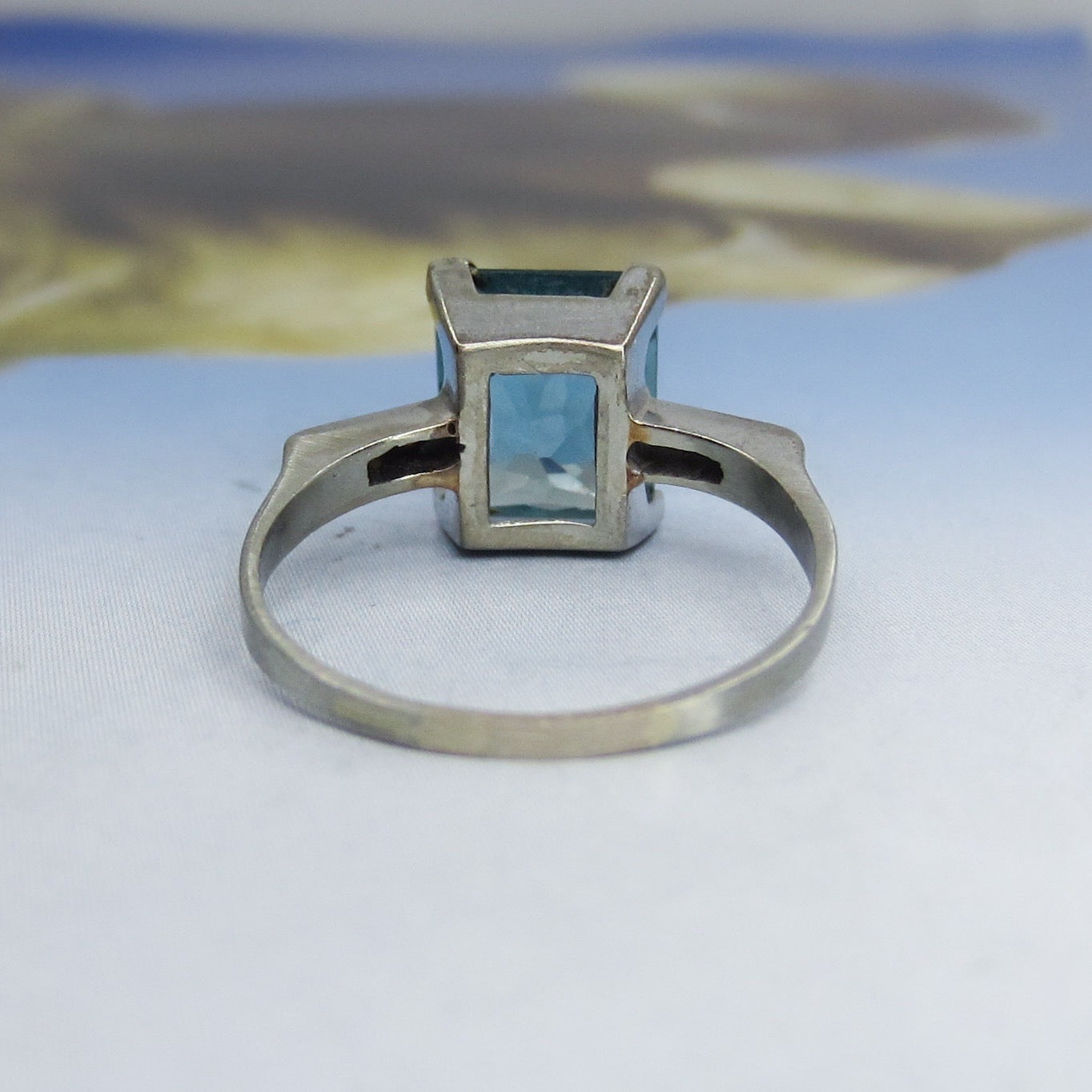 SOLD-Vintage Tourmaline and Diamond Ring 14k c. 1940