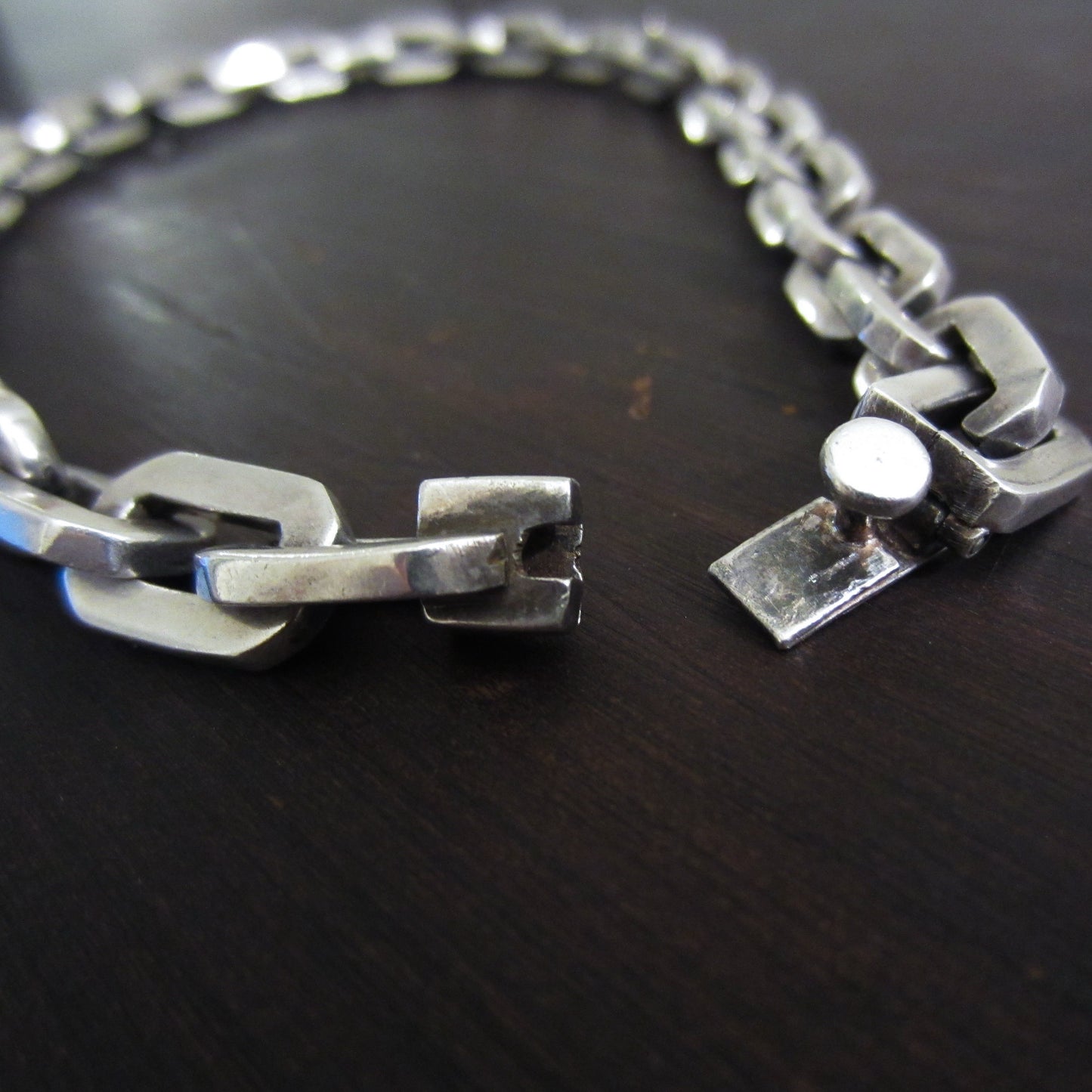 Vintage Heavy Biker Chain 17" Sterling, Taxco c. 1970
