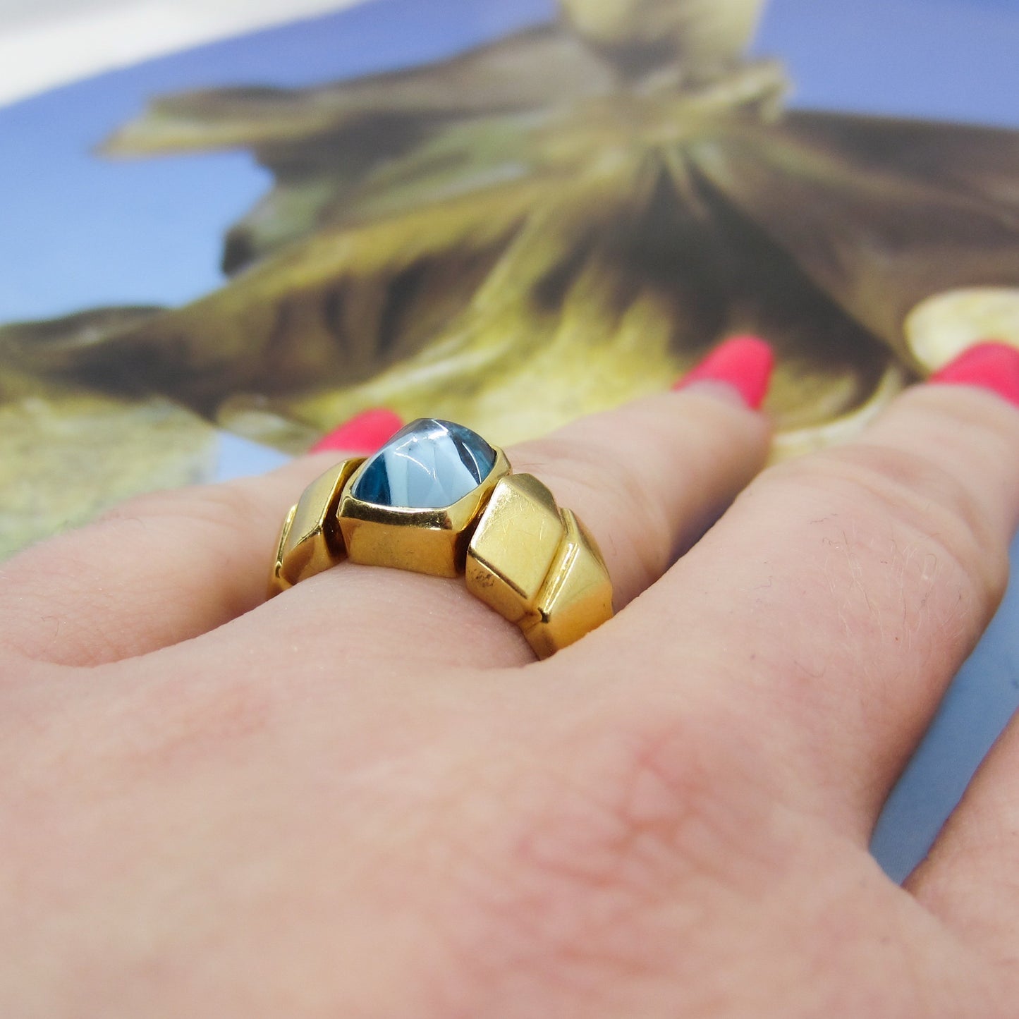 Estate Van Cleef & Arpels Aquamarine Ring 18k