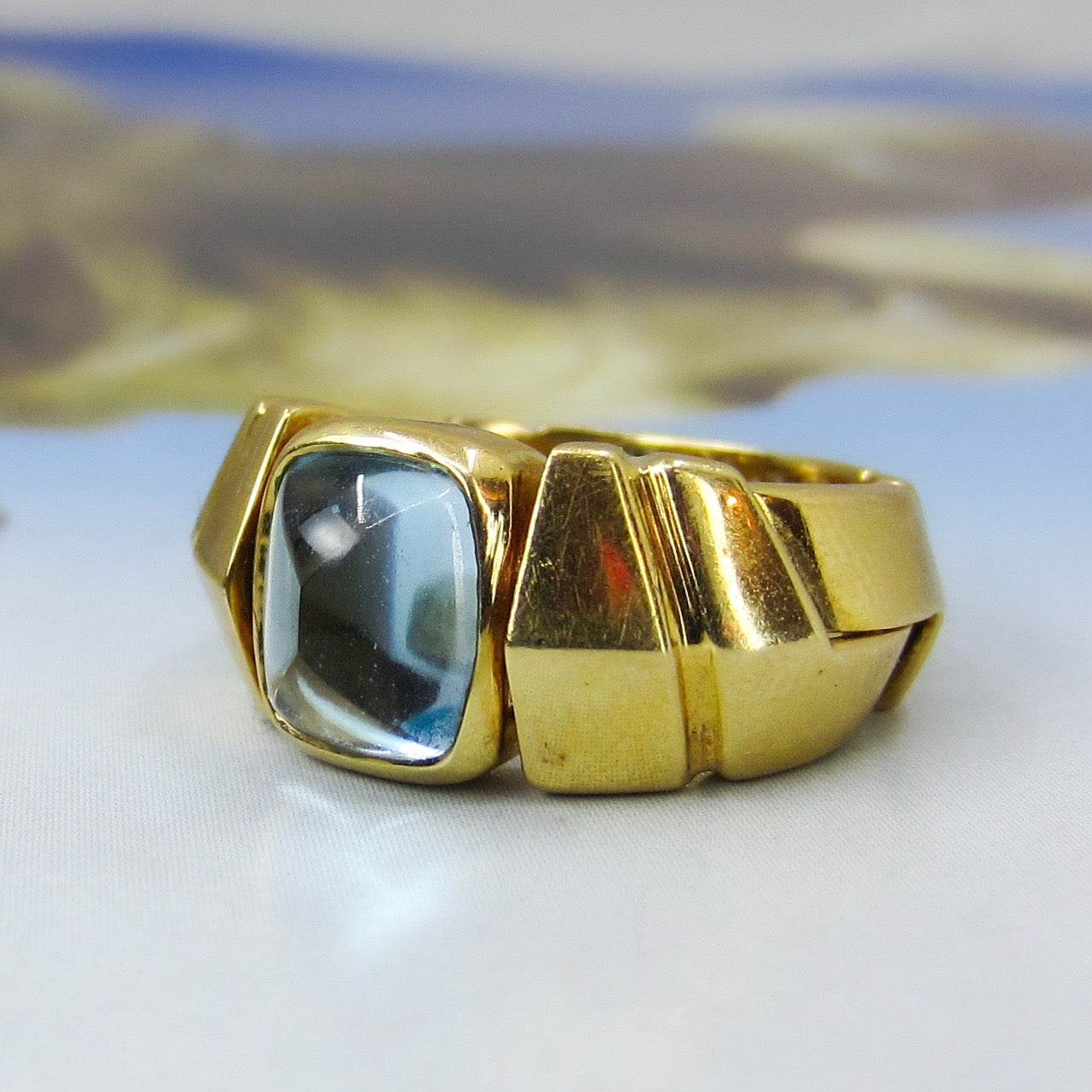 Estate Van Cleef & Arpels Aquamarine Ring 18k