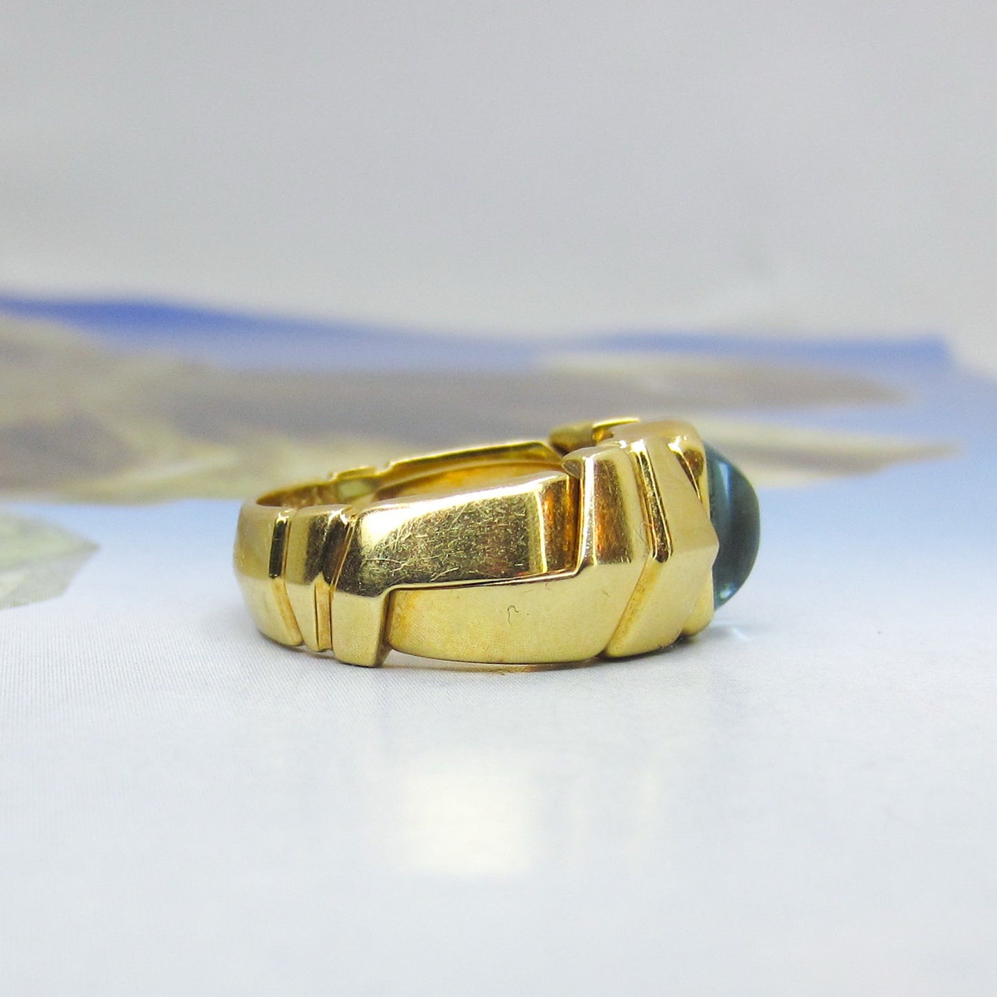 Estate Van Cleef & Arpels Aquamarine Ring 18k