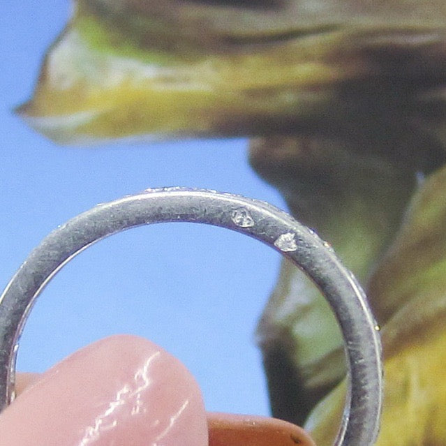 Vintage French Diamond Eternity Band Platinum, size 8.25 c. 1950