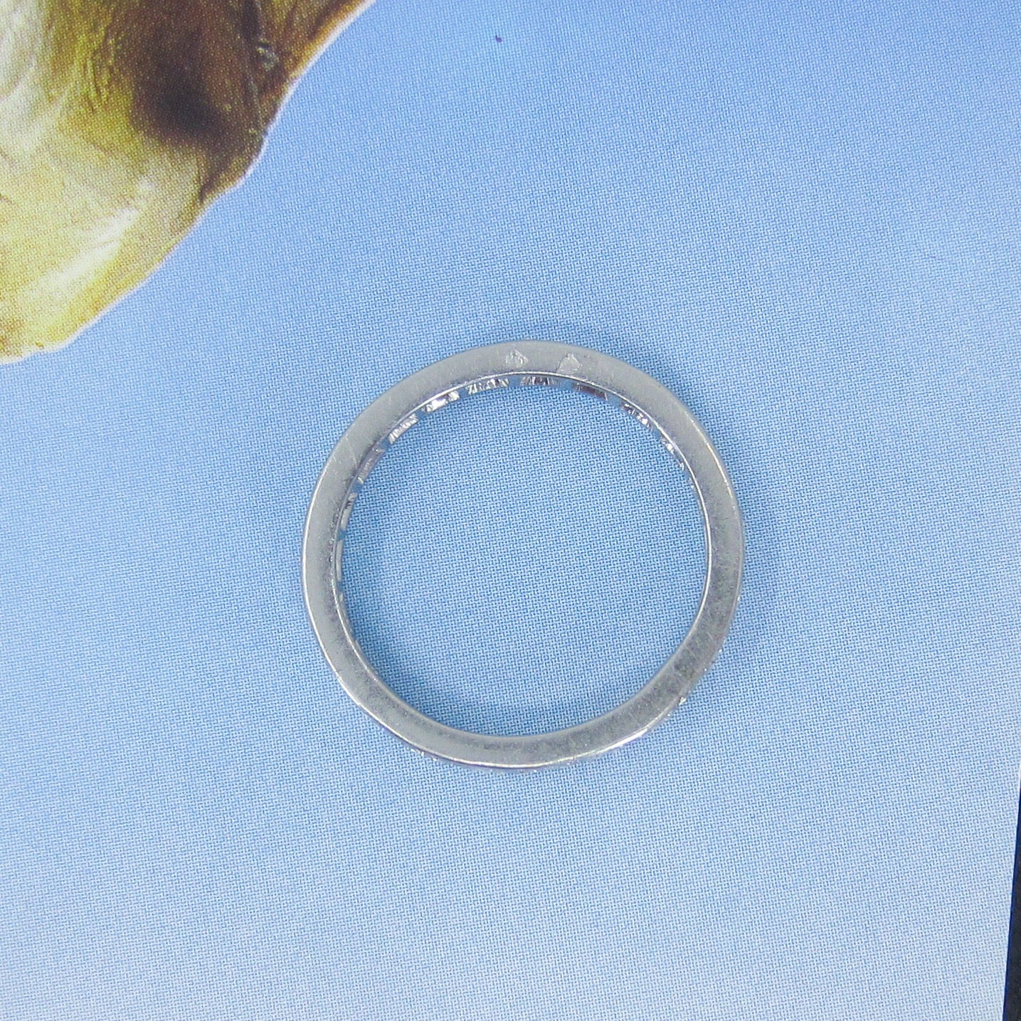 Vintage French Diamond Eternity Band Platinum, size 8.25 c. 1950