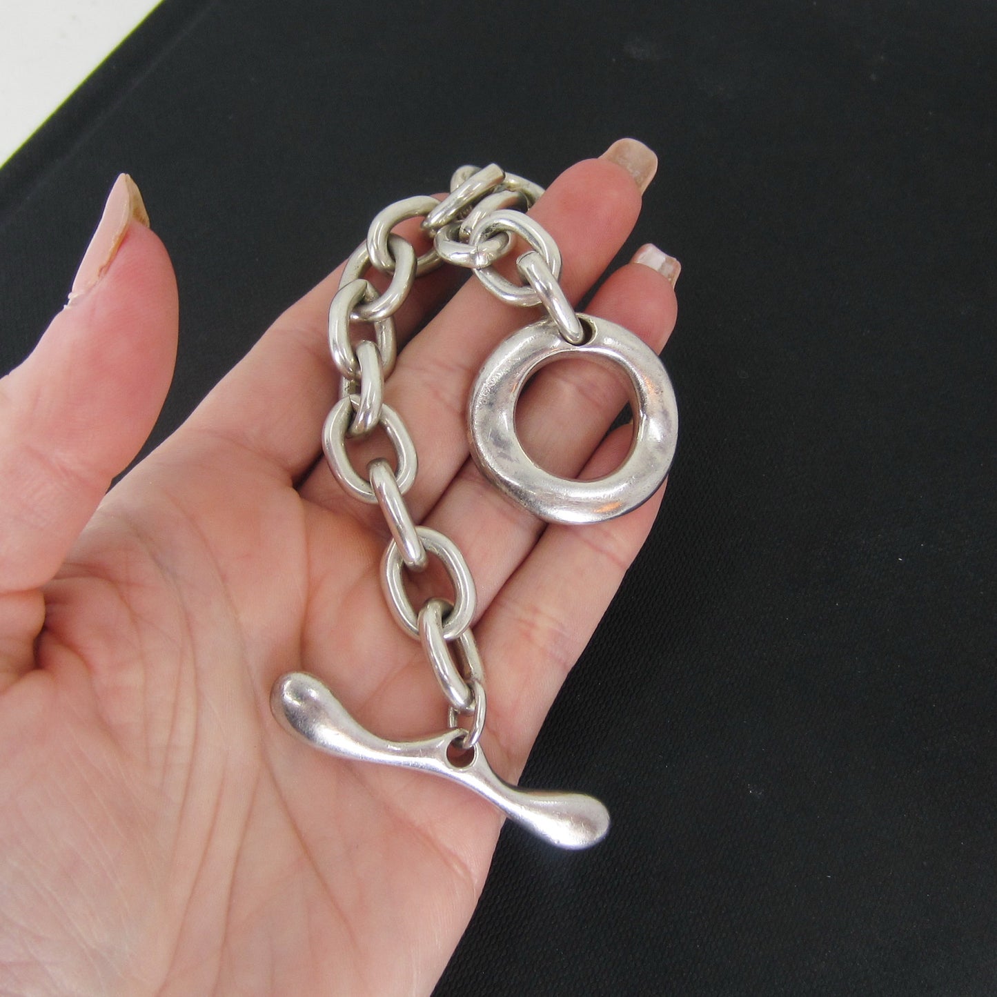 Vintage Robert Lee Morris Toggle Bracelet Sterling c. 1980