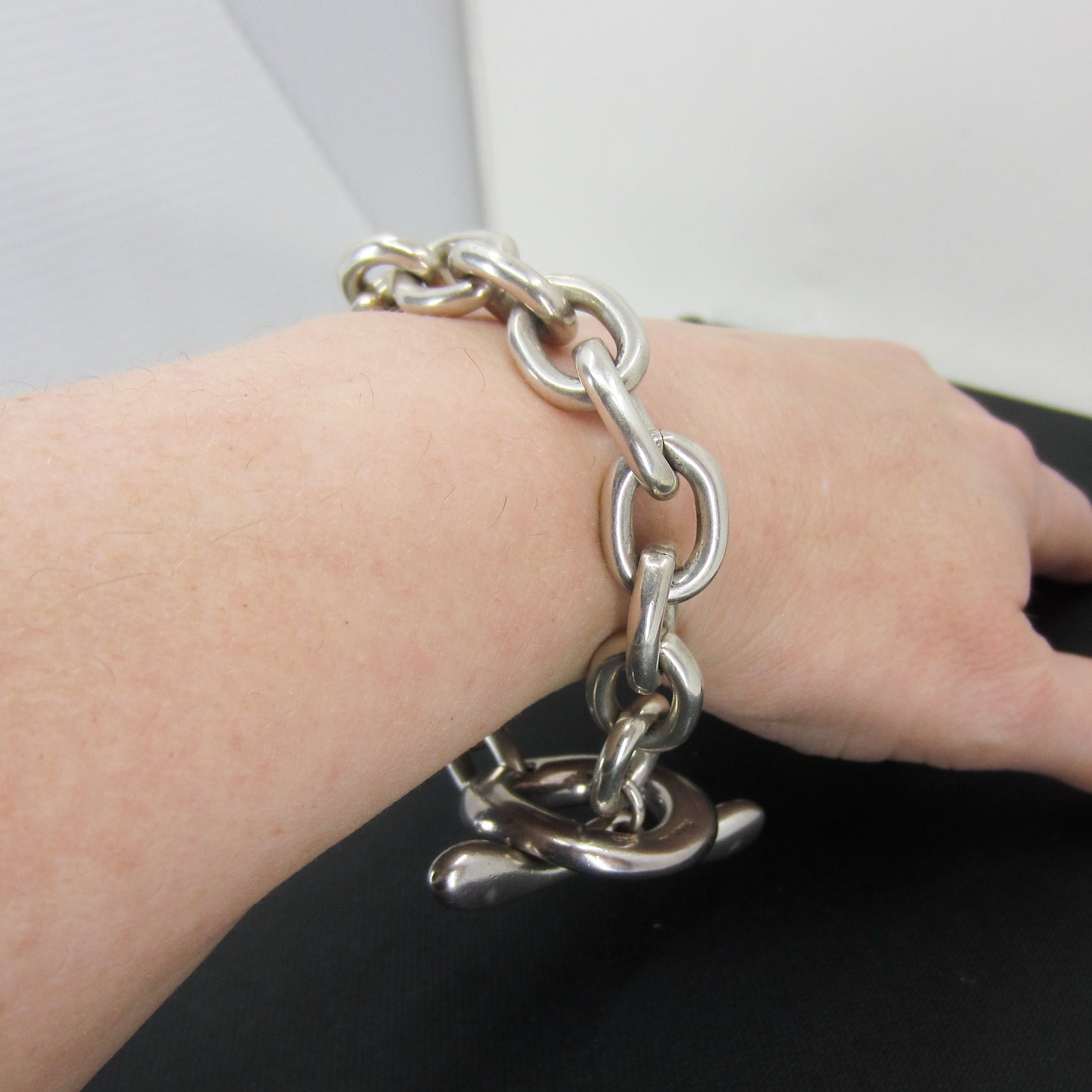 Vintage Robert Lee Morris Toggle Bracelet Sterling c. 1980