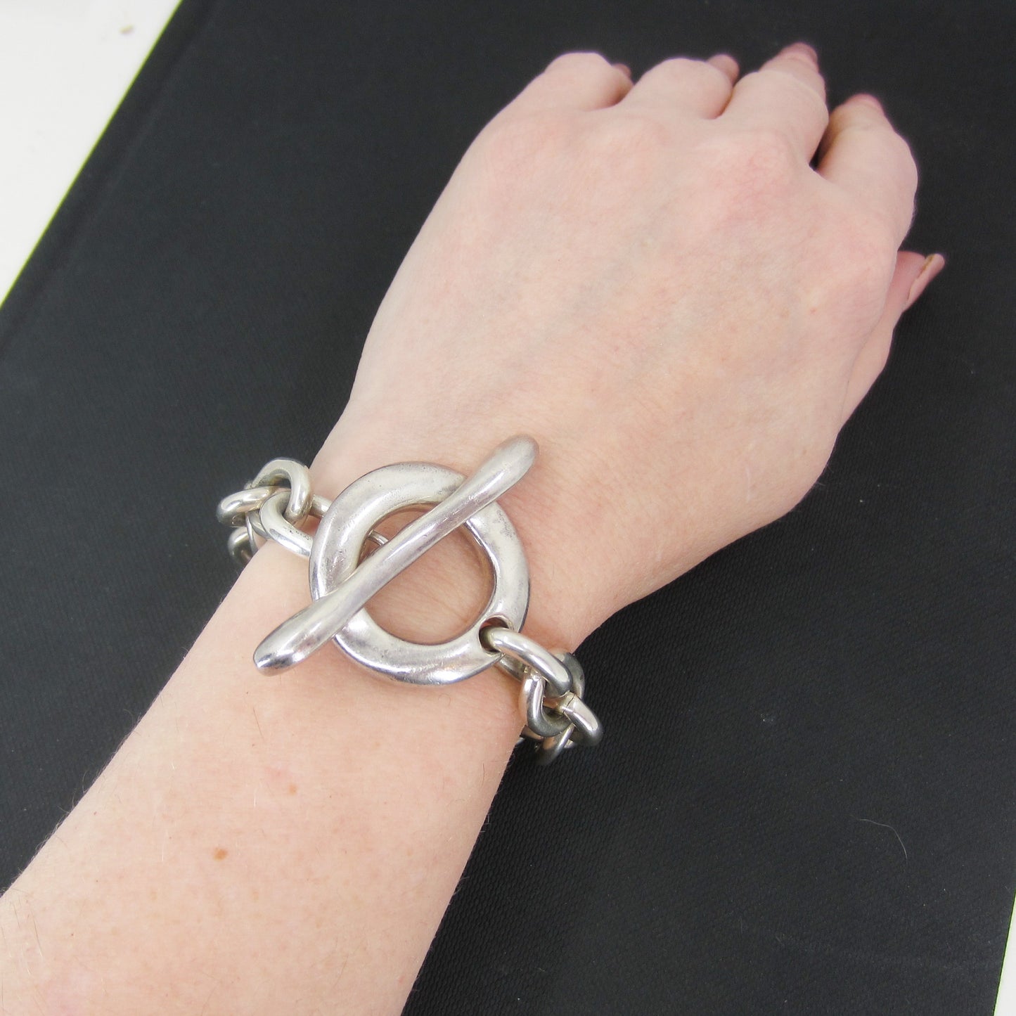 Vintage Robert Lee Morris Toggle Bracelet Sterling c. 1980