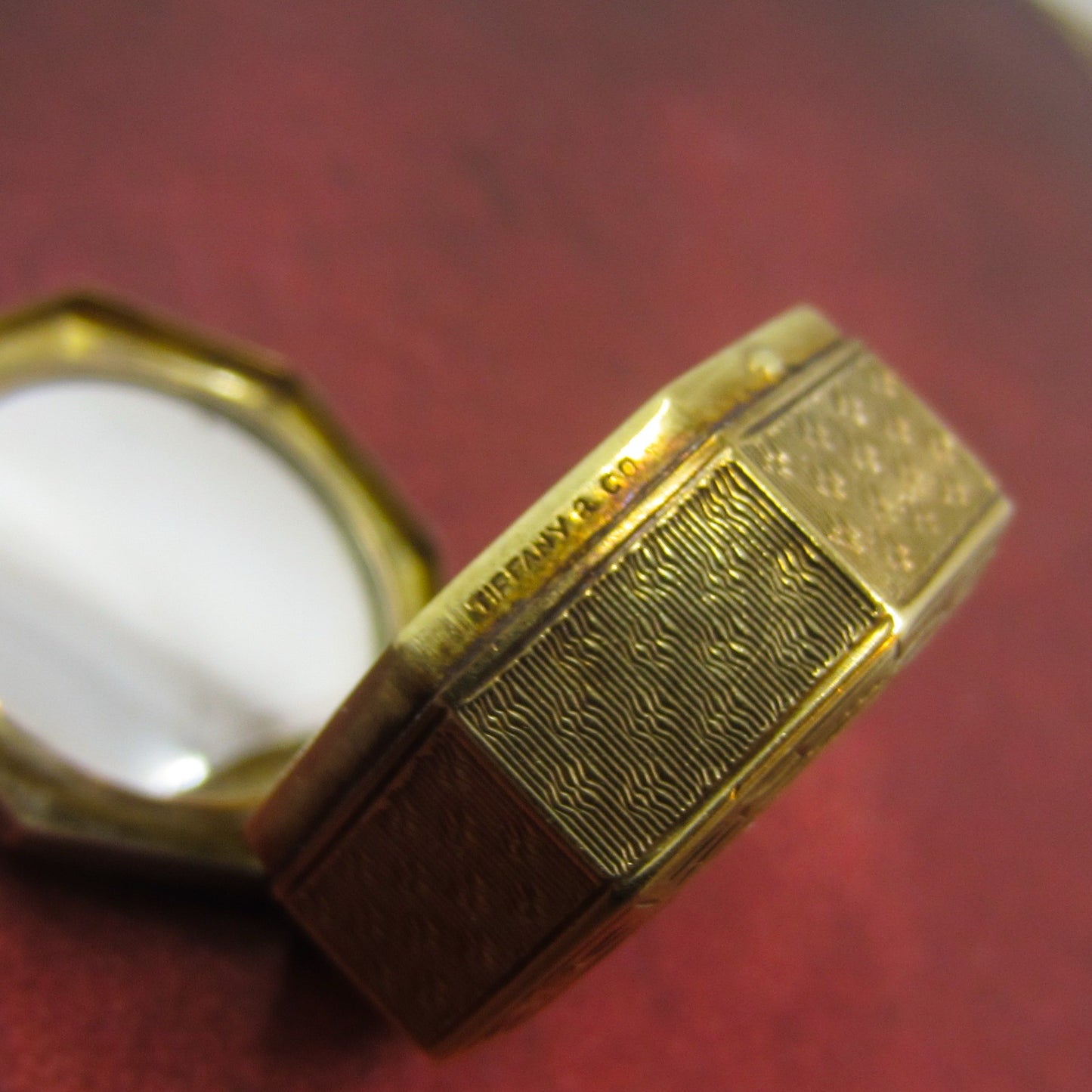Edwardian Tiffany & Co Sapphire and Diamond Pillbox 14k c. 1910