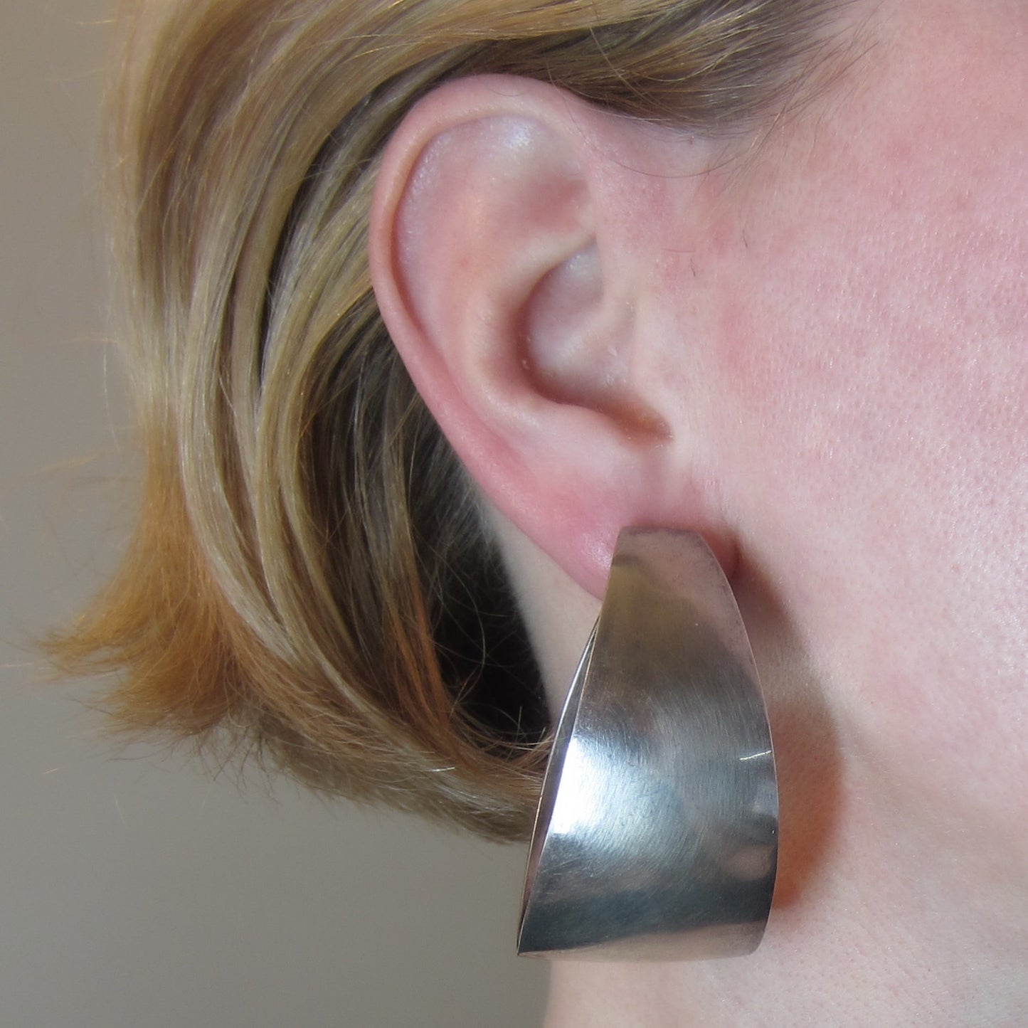 HOLD-Vintage Huge Taxco Hoop Earrings c. 1980