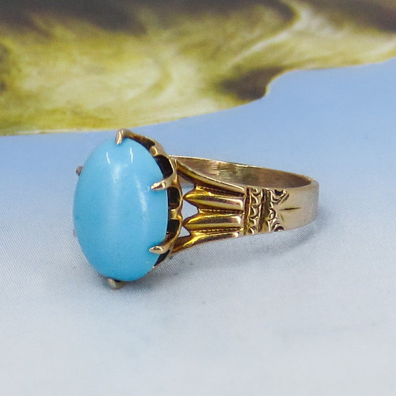 Turquoise cabochon deals ring