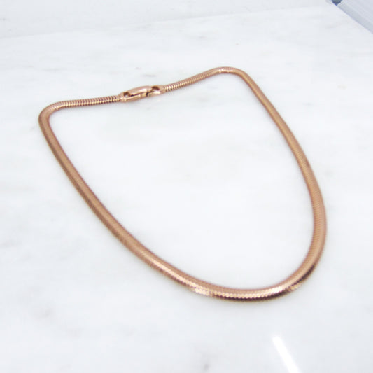 SOLD--MidCentury 16” Tubogas Snake Chain 14k c. 1950