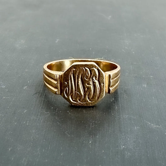 Art Deco Signet Ring 14k c. 1920