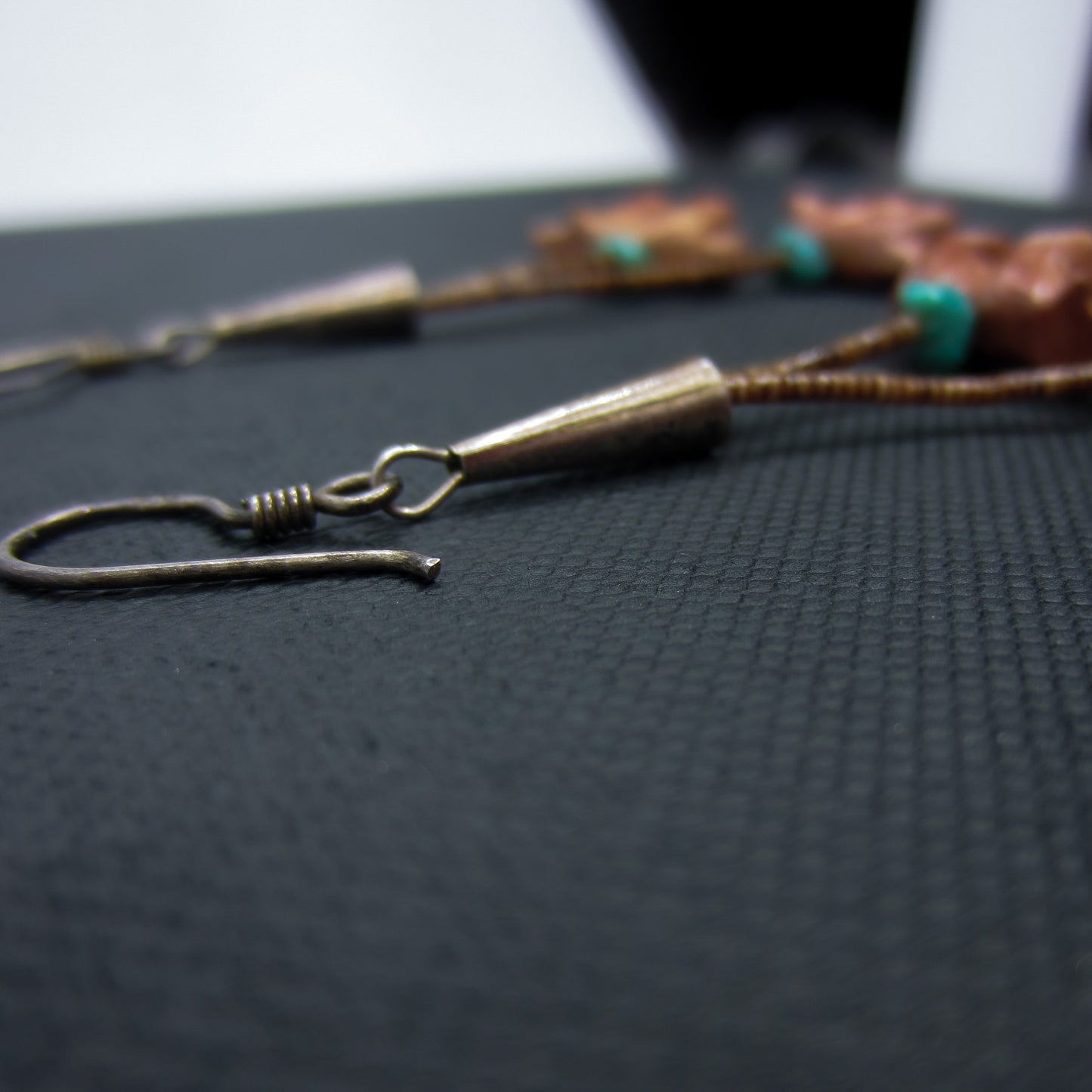 SOLD--Vintage Bear Fetish Earrings Sterling c. 1970