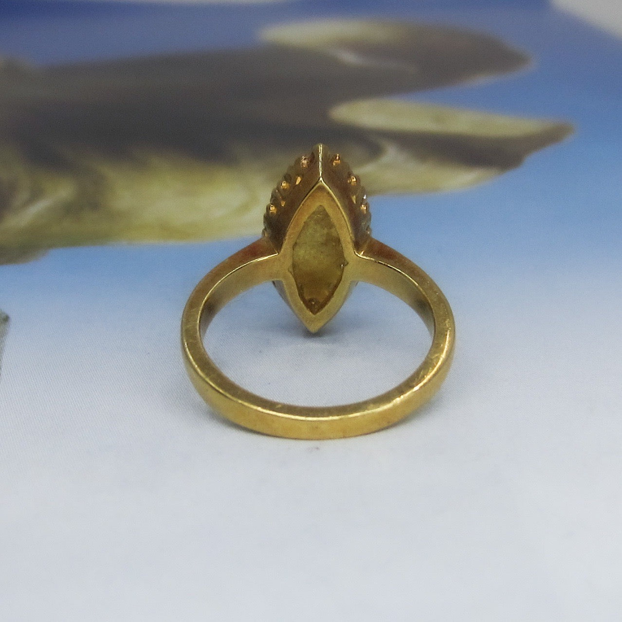 Vintage Opal and Diamond Ring 18k c. 1960