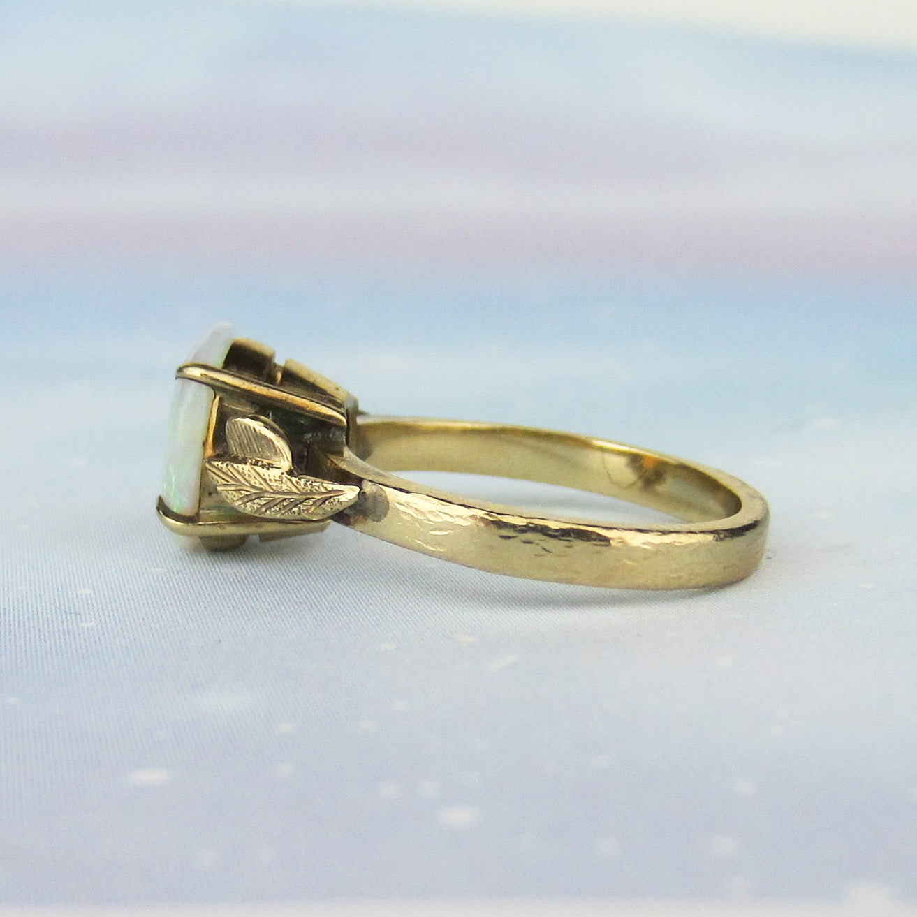 SOLD--Beautiful Vintage Opal Ring 18k c. 1970
