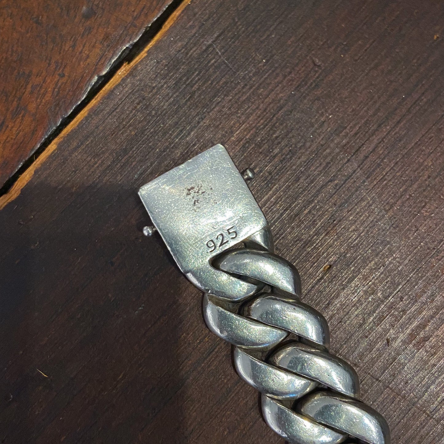 SOLD--Vintage SUPER HEAVY Men’s Curb Link Bracelet Sterling