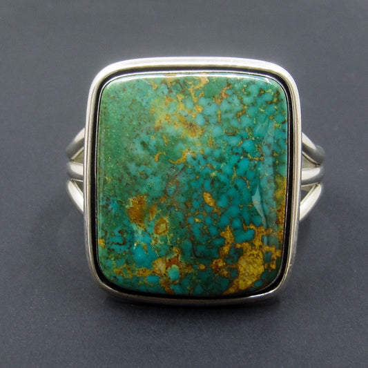 SOLD-Vintage Big Navajo Turquoise Cuff Sterling c. 1970