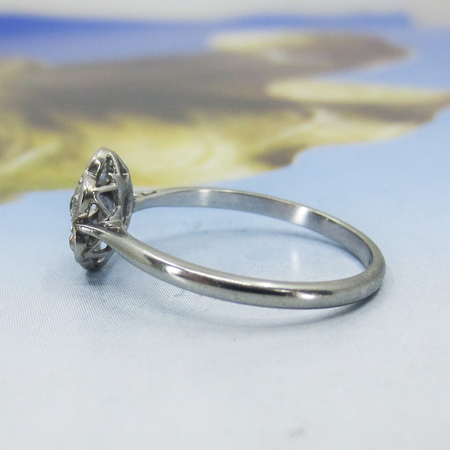 Edwardian Diamond Cluster Ring Plat/18k c. 1910
