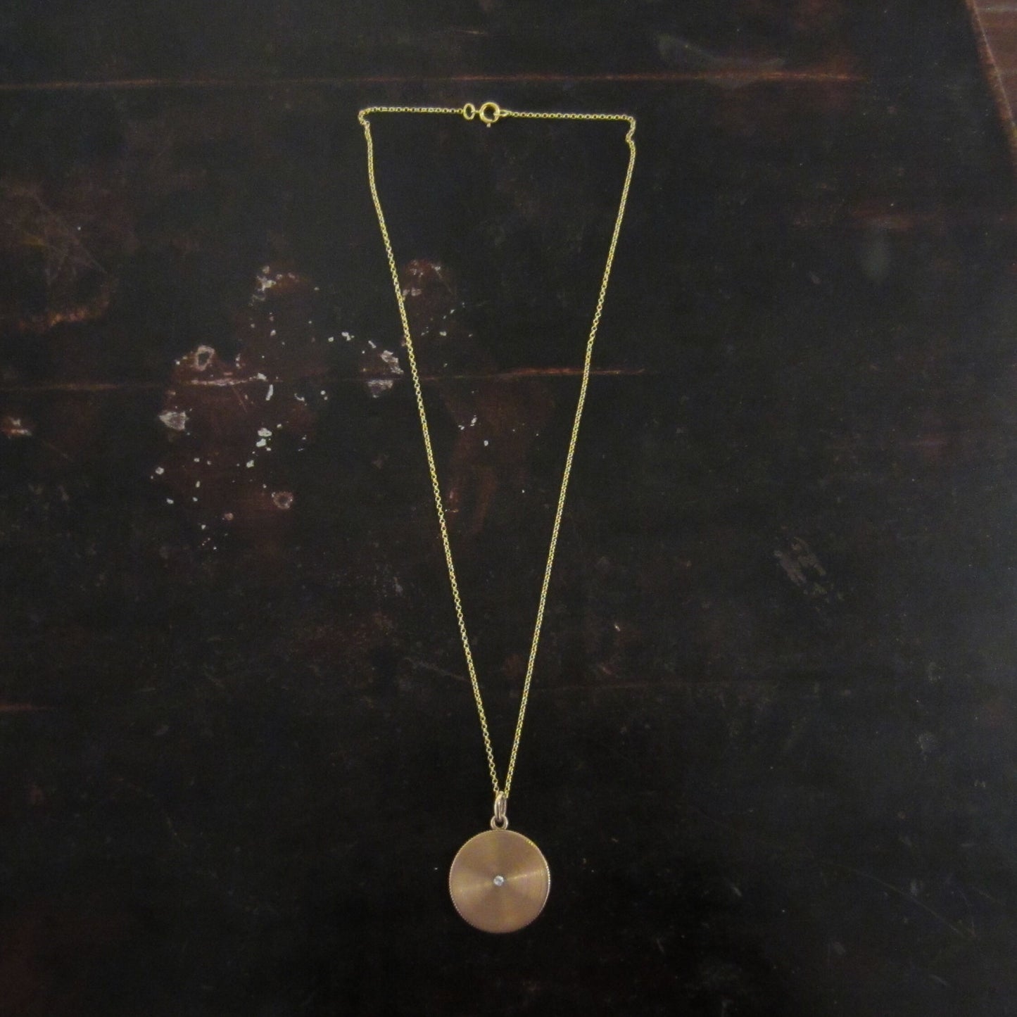 SOLD--Edwardian Old Mine Diamond Locket 10k c.1900