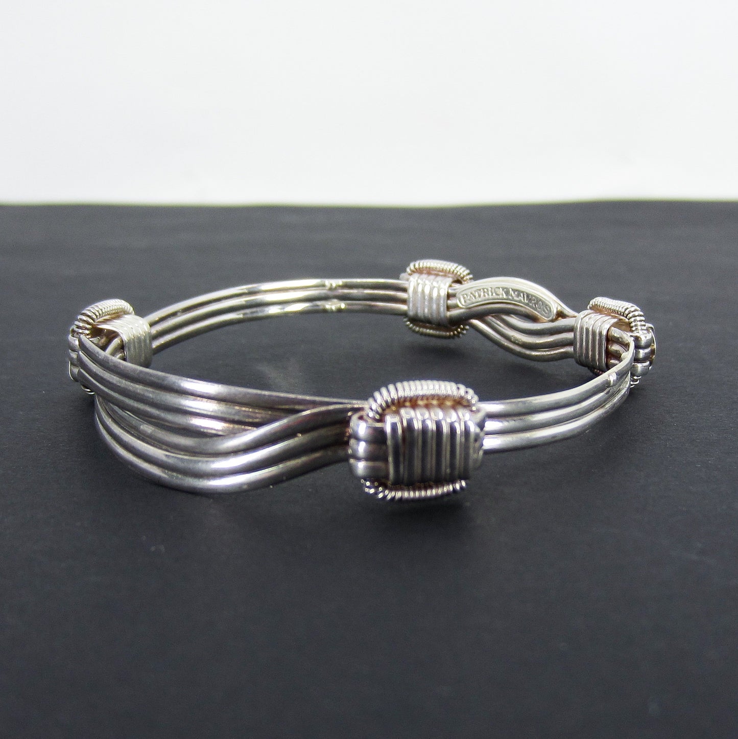 Estate Patrick Mavros Sterling Elephant Hair Style Bracelet