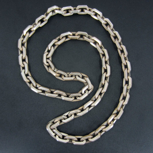 SOLD-Monumental Vintage Biker Chain Sterling, Taxco c. 1970