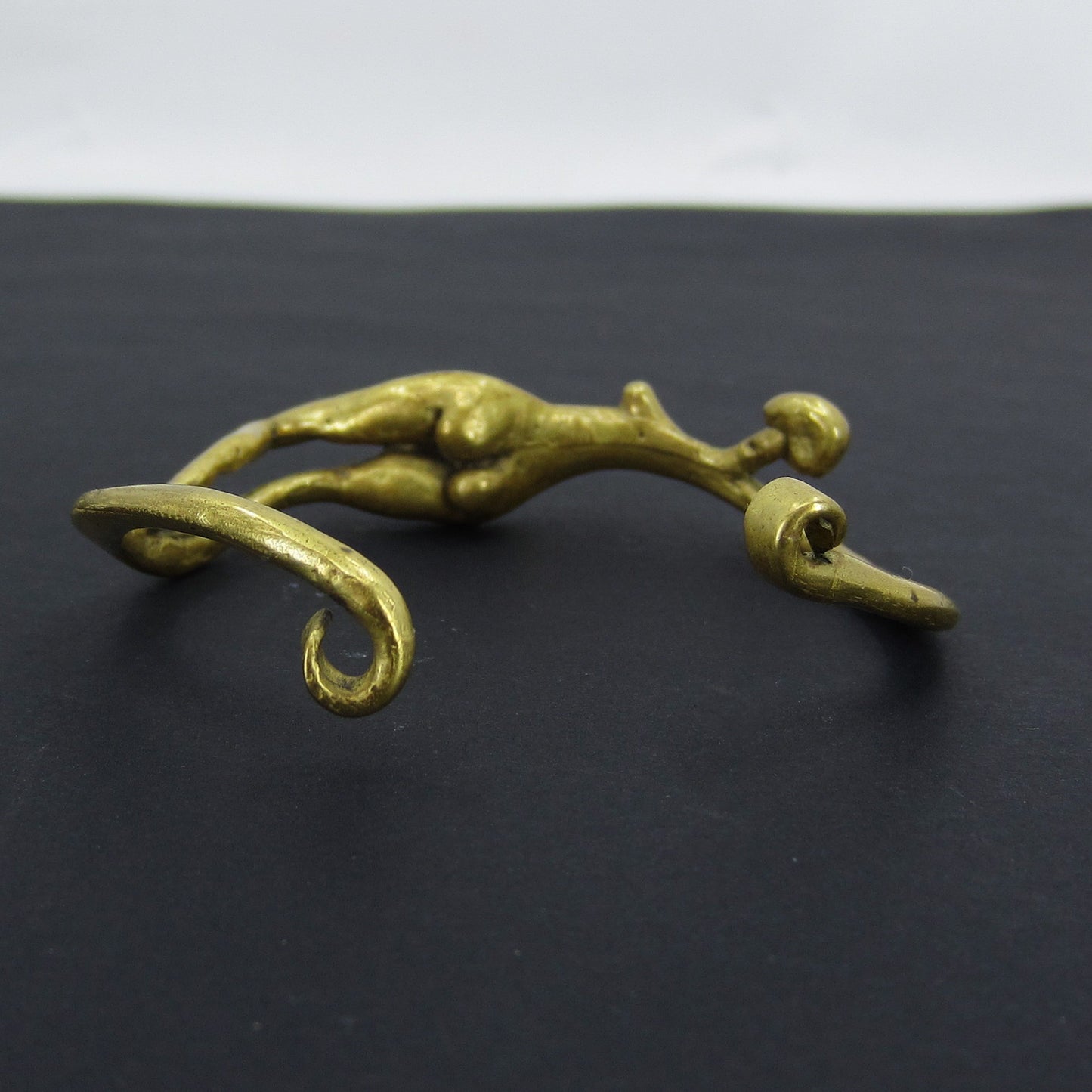 SOLD--Vintage Brutalist Carl Tasha Figural Bronze Cuff c. 1970’s