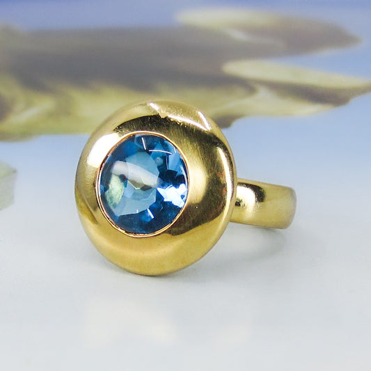 SOLD-Estate Tamara Comolli Blue Topaz Ring 18k