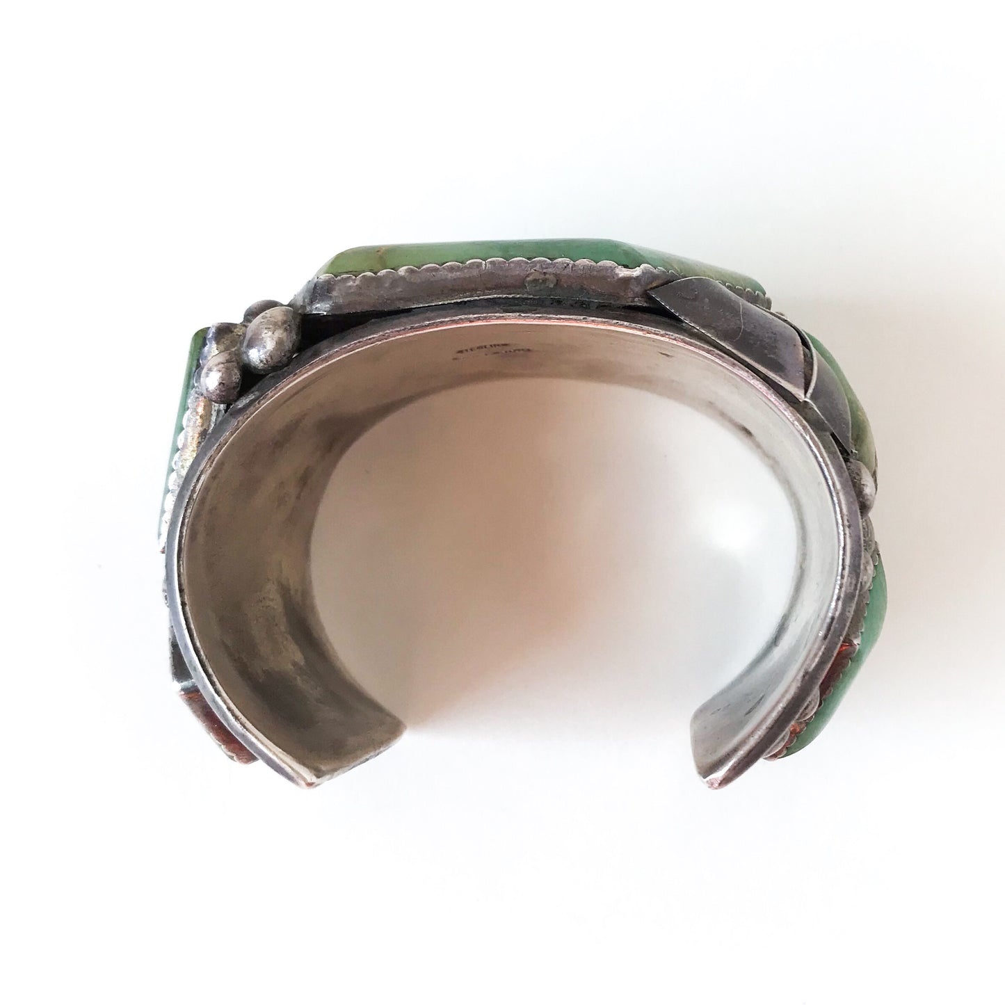 SOLD--MASSIVE Navajo Turquoise Cuff Sterling, E & C Fierro