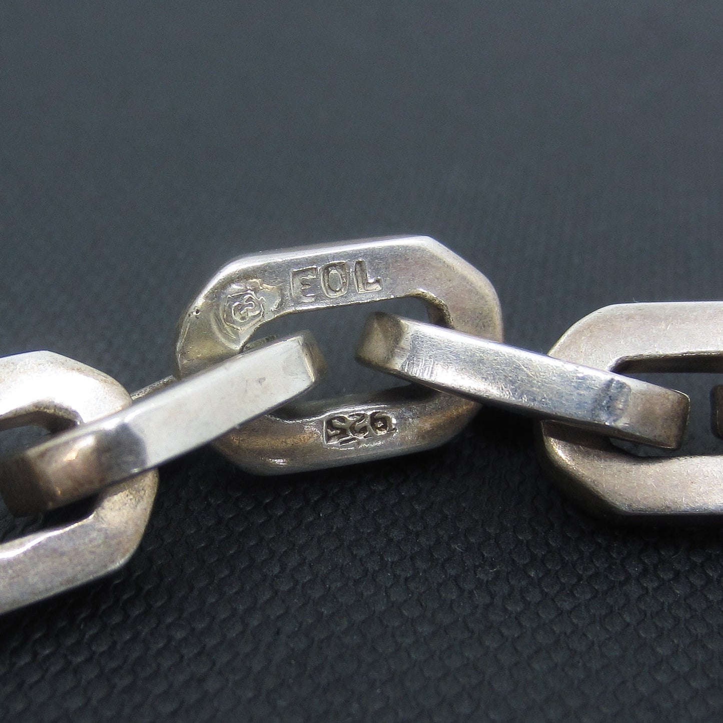 SOLD-Monumental Vintage Biker Chain Sterling, Taxco c. 1970
