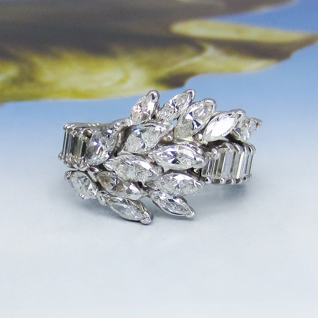 Marquise ring with on sale baguettes