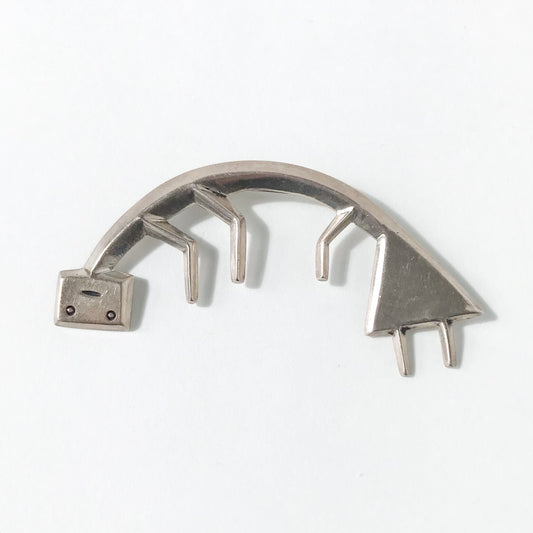 Vintage Large Kachina Brooch Sterling c. 1960