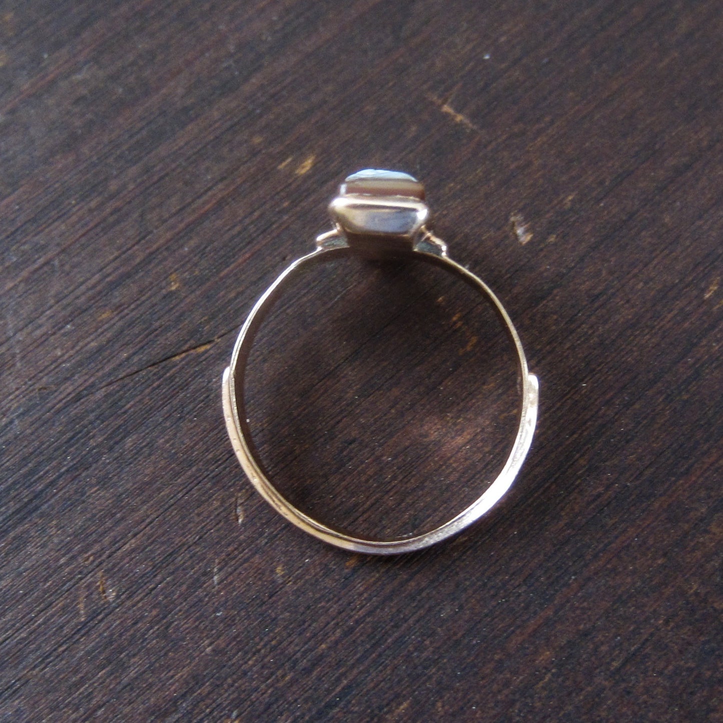 SOLD--Victorian Dainty Hardstone Cameo Ring 14k c. 1880