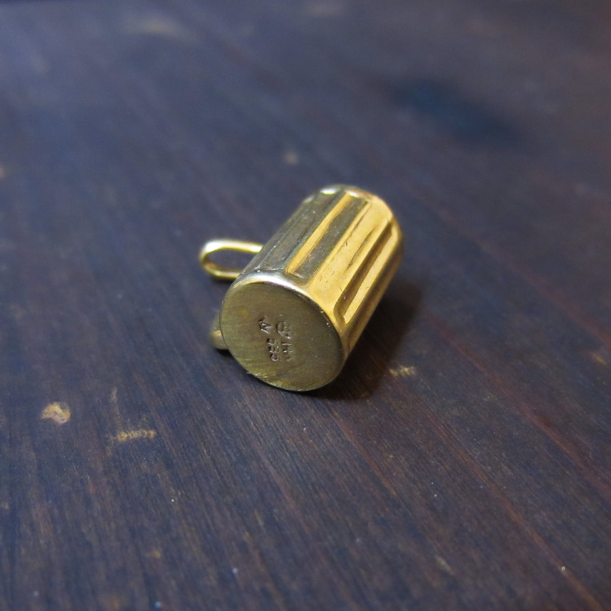 Vintage Diamond Mug of Beer Charm 14k c. 1960