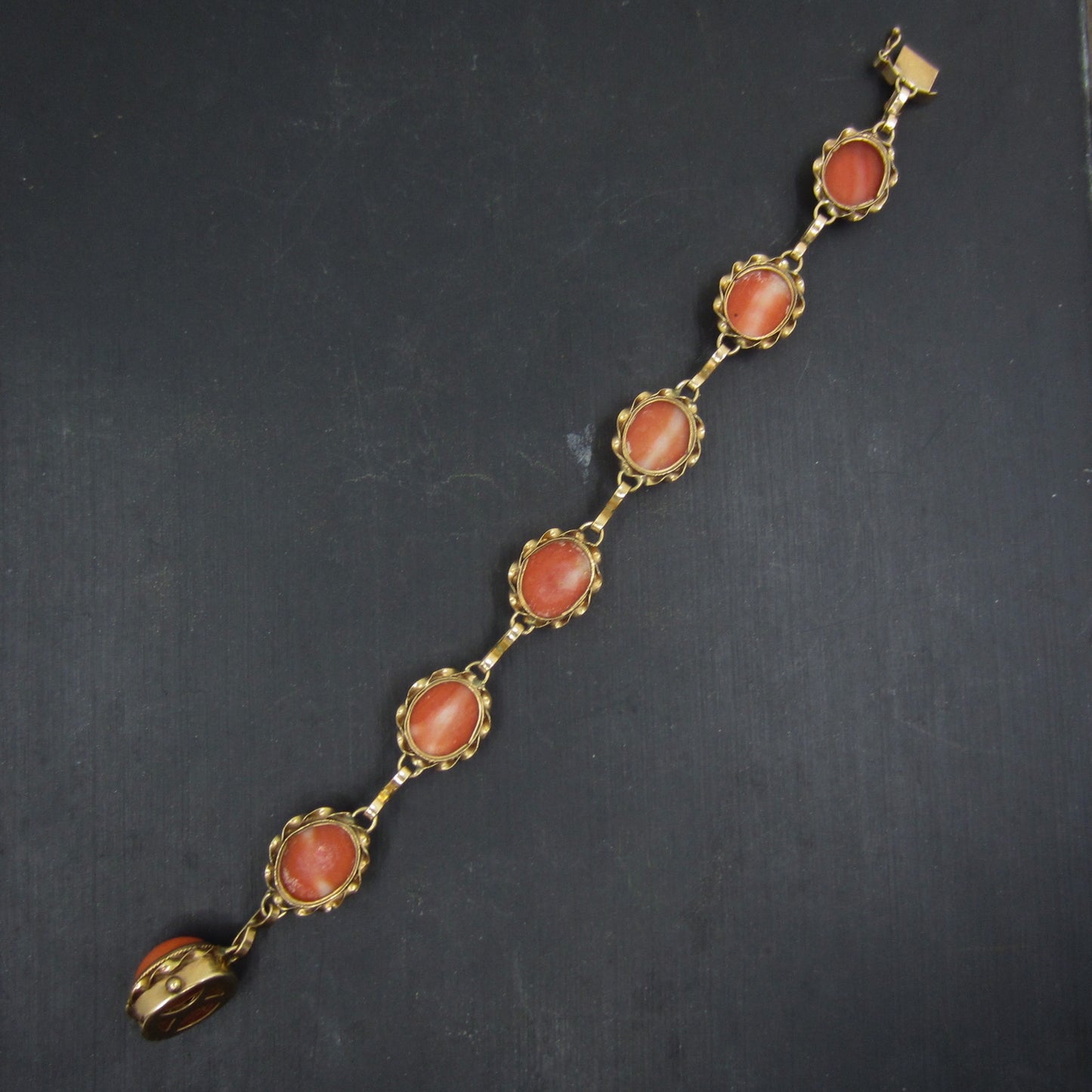Vintage Coral Bracelet 14k c. 1960
