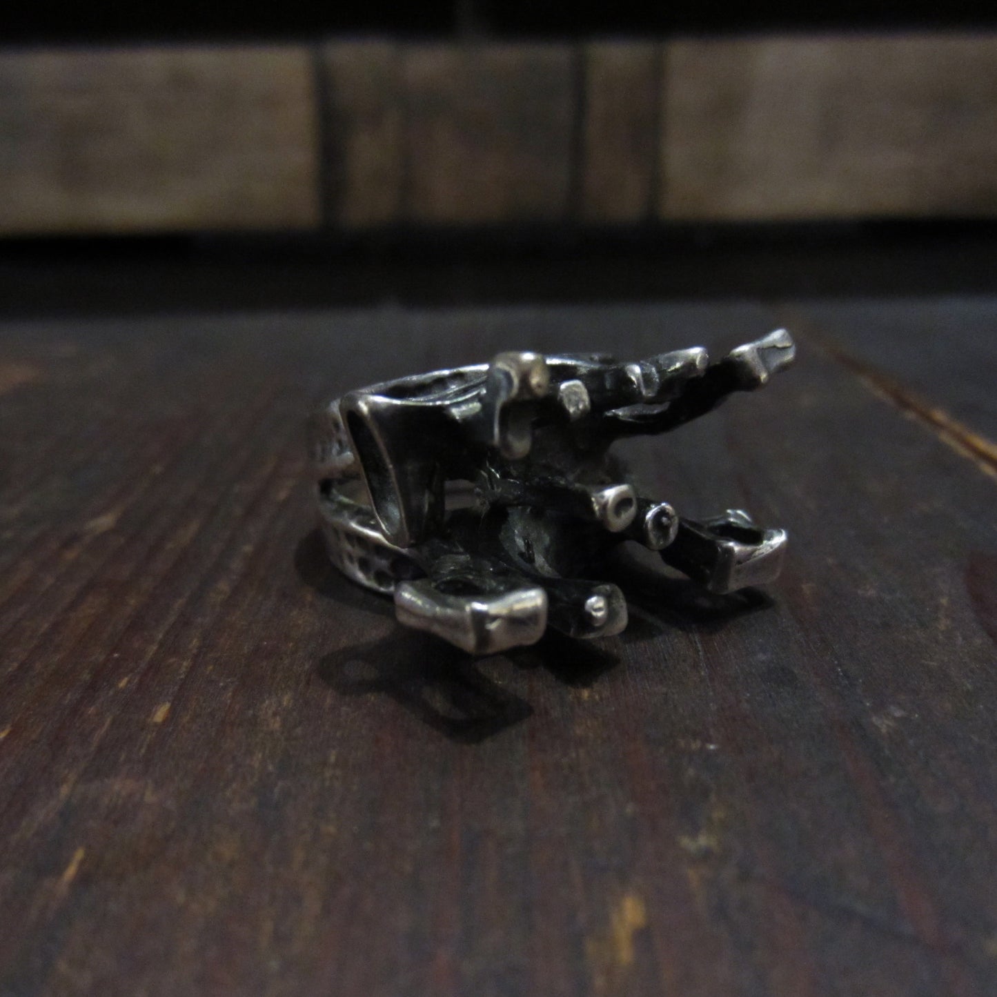 Big Brutalist Ring Sterling, size 10 London 1967