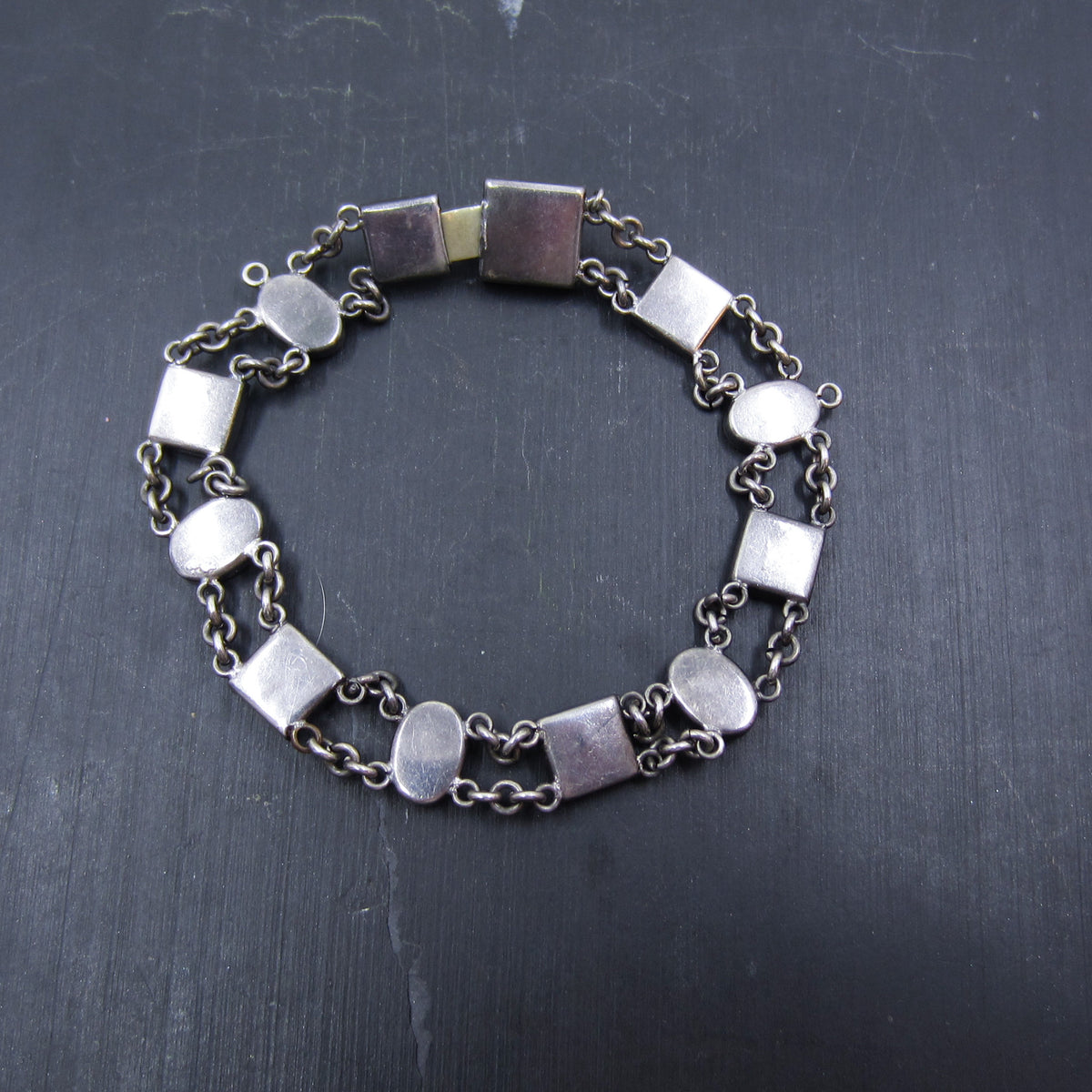 Art Deco Pyrite Bracelet Sterling c. 1930