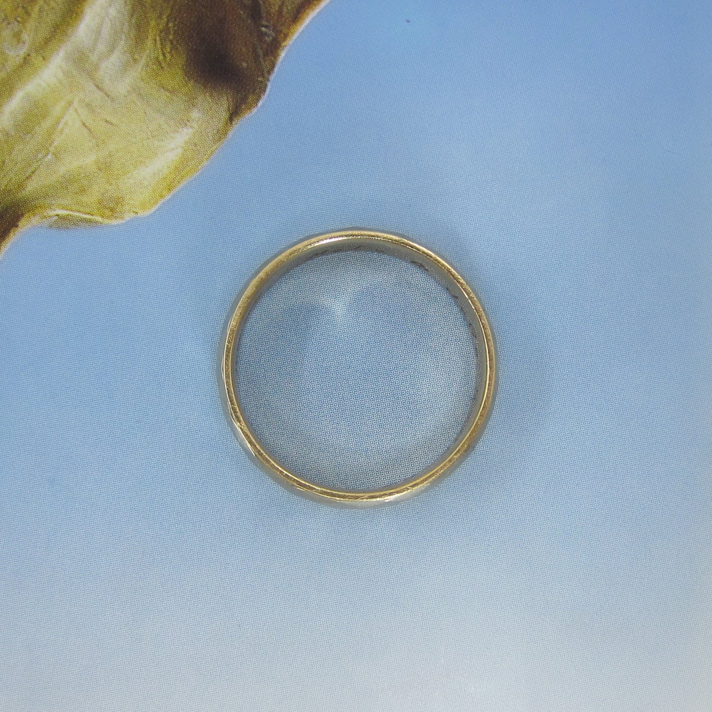 Vintage Men’s Faceted Two Tone Band 14k, size 10.5 ArtCarved c. 1963