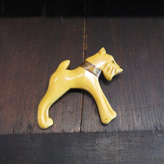 Vintage Bakelite Terrier Brooch