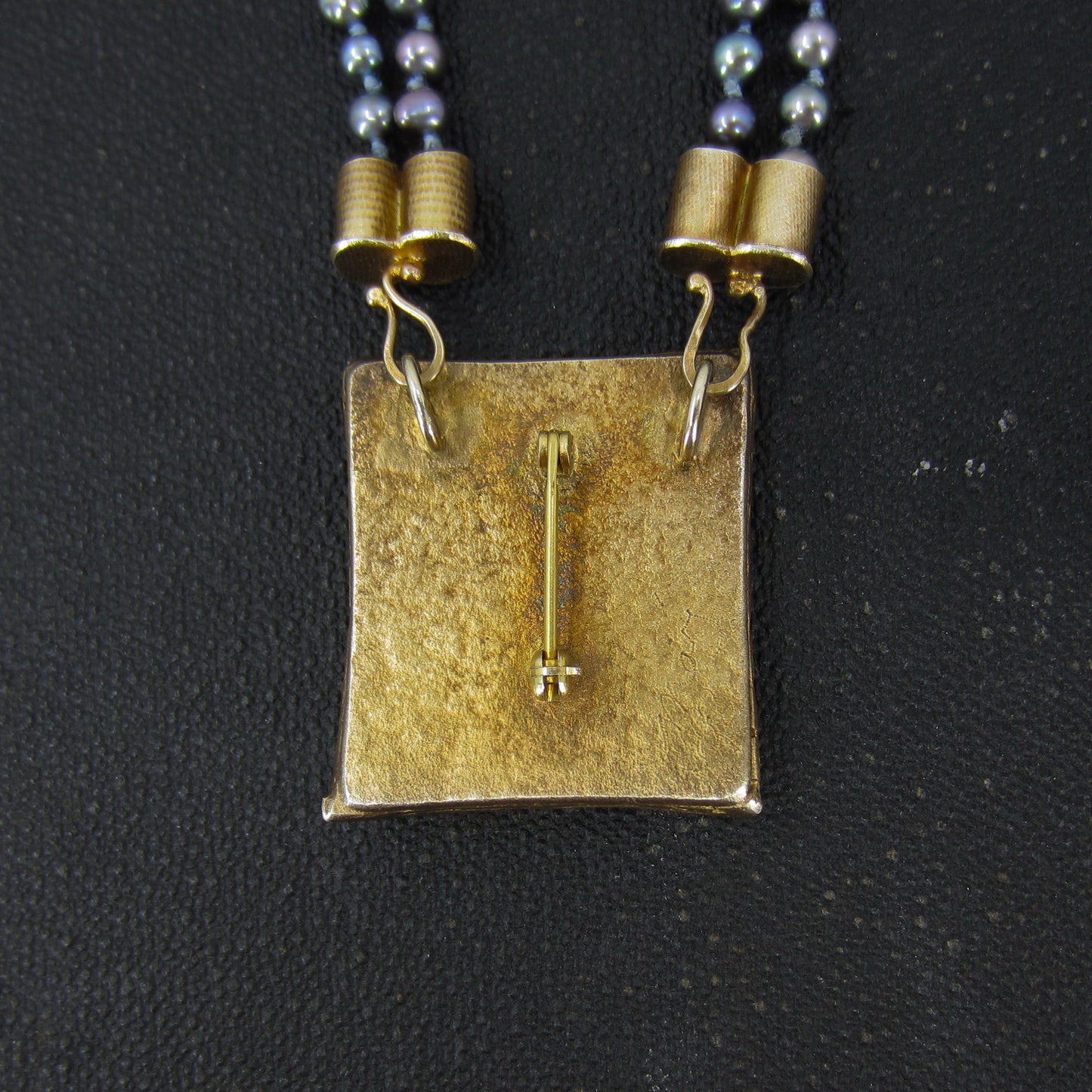 Vintage Pearl and Boulder Opal Necklace Gilt Silver c. 1998