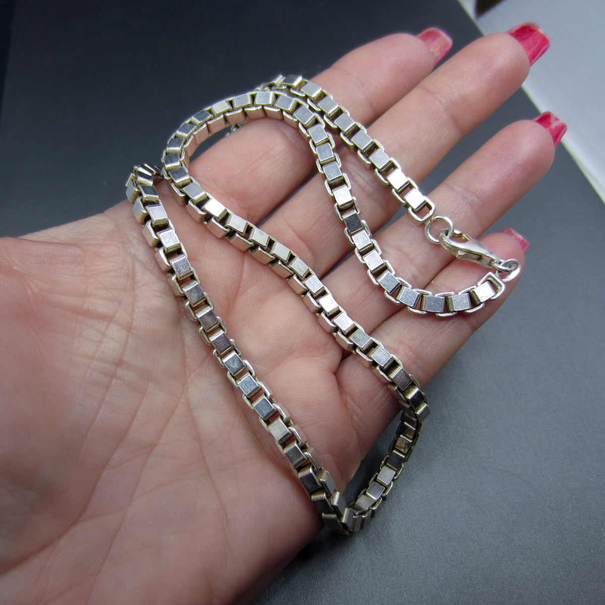 Vintage Heavy 5mm Italian Box Chain 18” c. 1990
