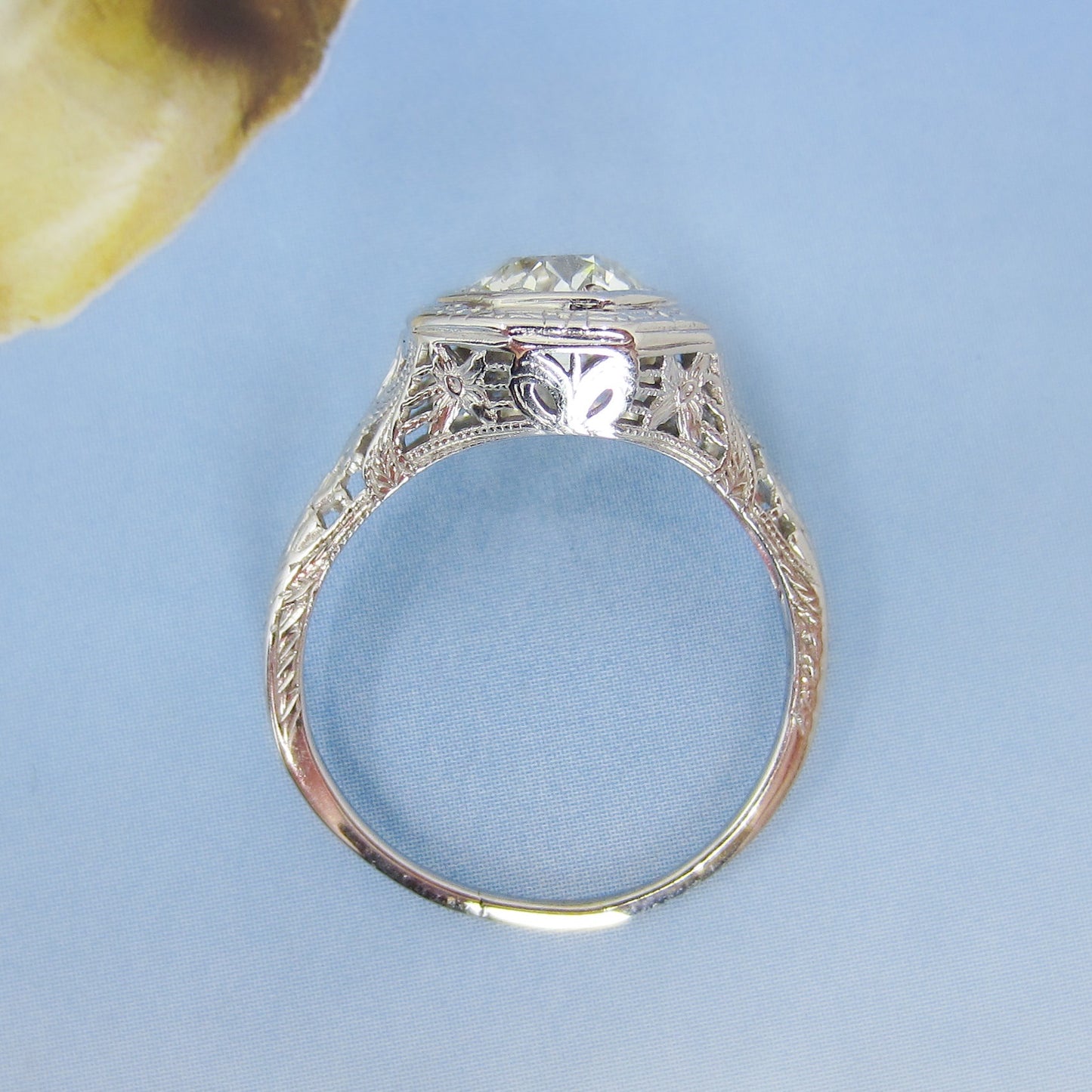 Art Deco Old European 1.71ct Diamond Engagement Ring 18k c. 1920
