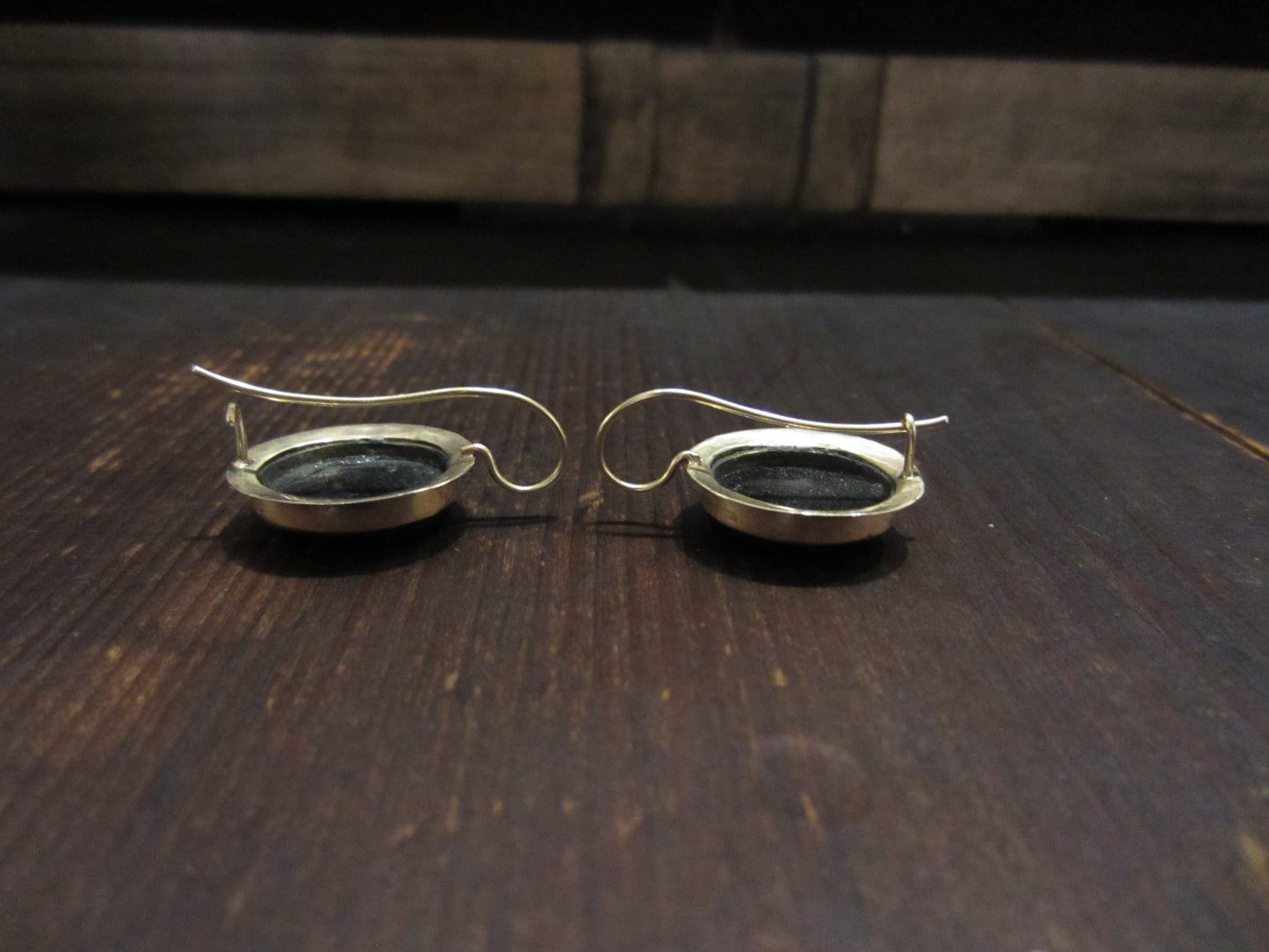 SOLD-Victorian Micro Mosaic Dove Earrings 14k c. 1890