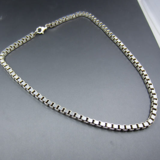 Vintage Heavy 5mm Italian Box Chain 18” c. 1990