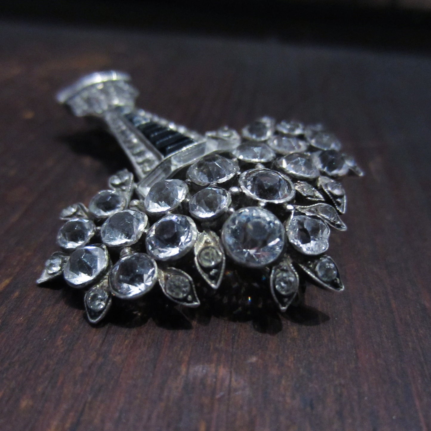 Art Deco Paste Bouquet Brooch Sterling, Knoll and Pregizer, Germany c. 1920
