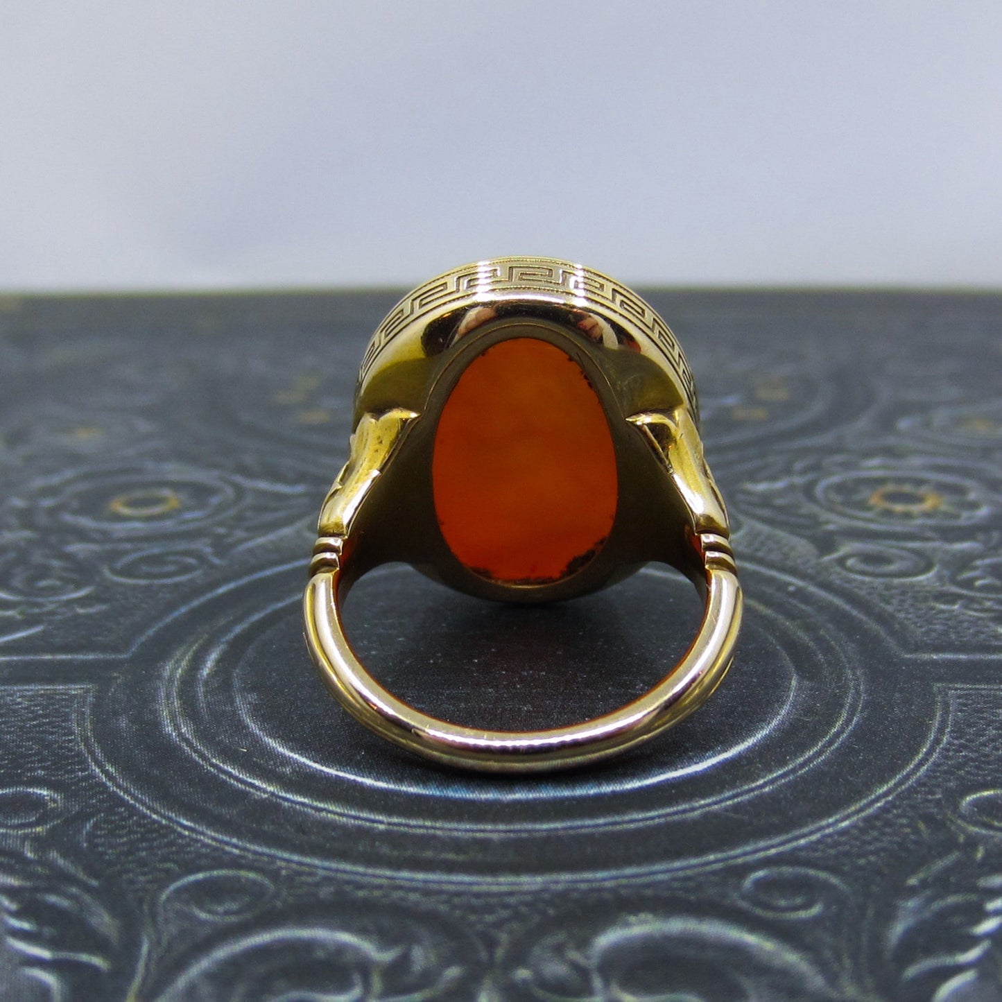 Victorian Carnelian Intaglio Ring 14k c. 1880