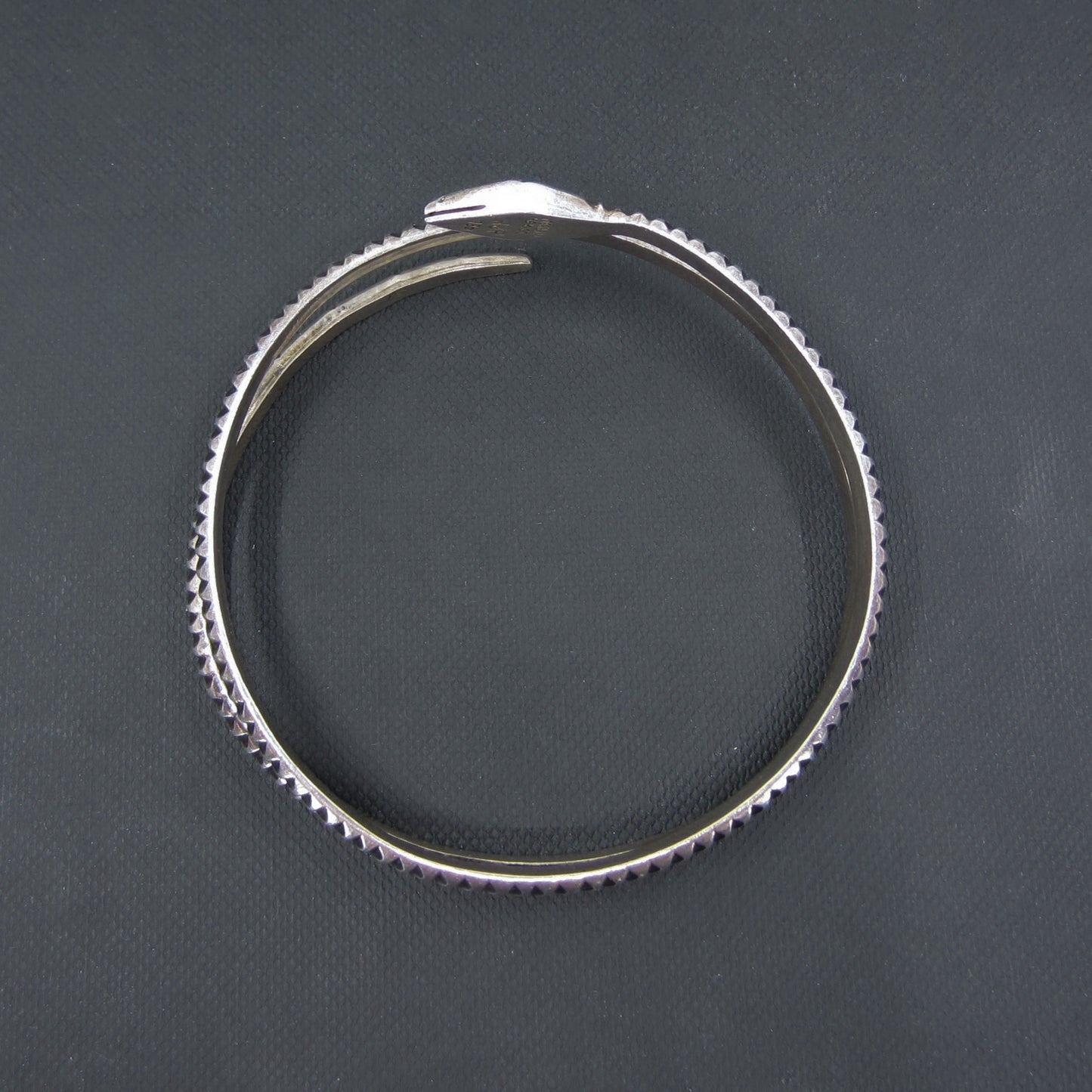 Vintage Snake Bangle Sterling, Mexico c. 1970