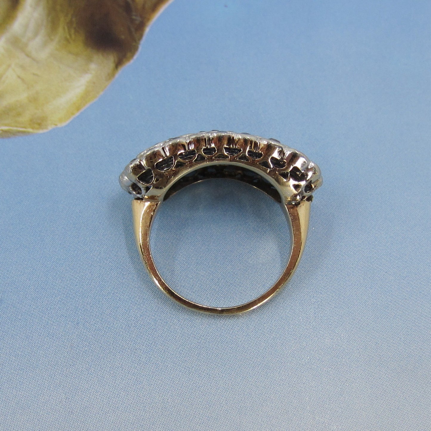 Art Deco Diamond Cluster Ring Platinum/14k c. 1920