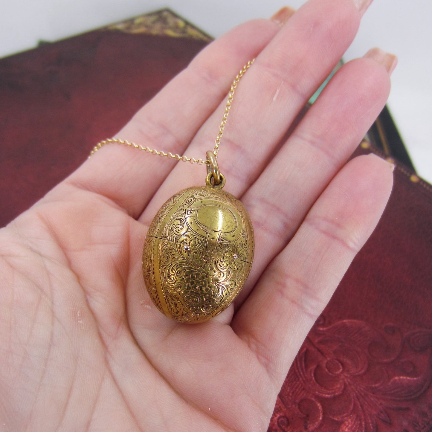 Rare Victorian Vinaigrette Egg Locket 15k c. 1860